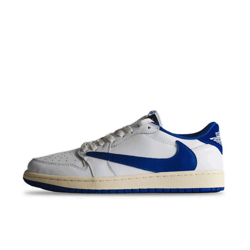 Superge in čevlji Jordan Travis Scott x fragment design x Air Jordan 1 Low OG "Military Blue" Bela | DM7866-104