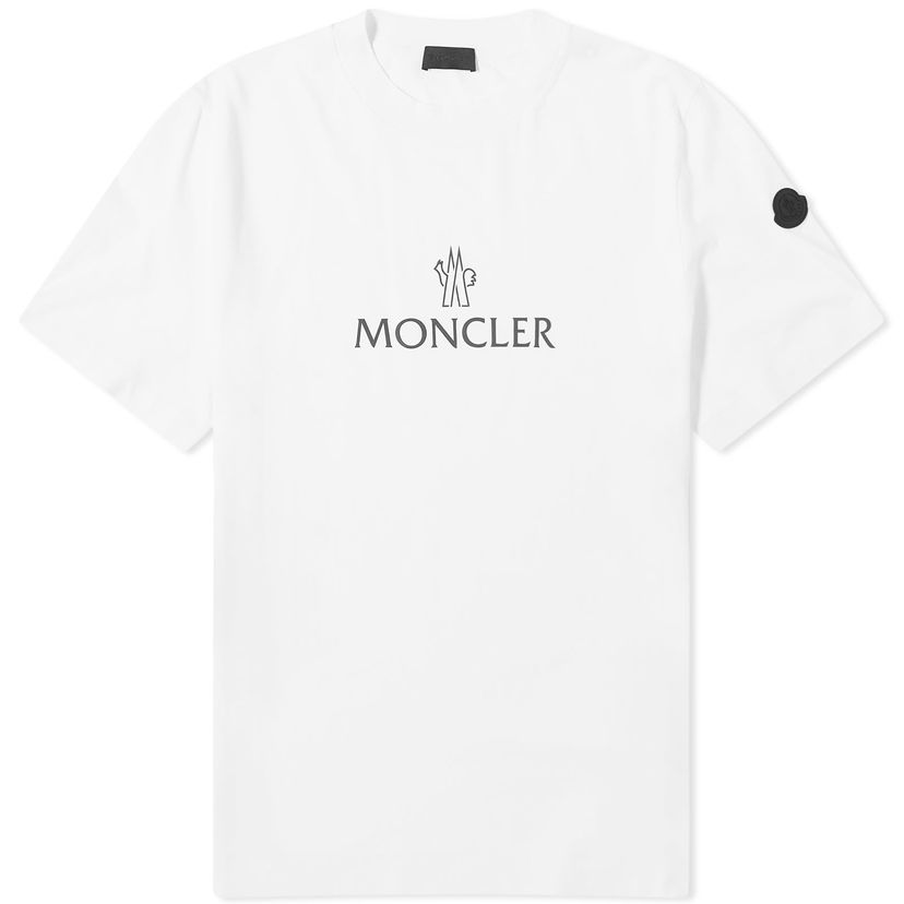 Majica Moncler Text Logo T-Shirt White Bela | 8C000-60-829H8-001