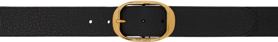 Pasovi Tom Ford Tom Ford Oval Buckle Leather Belt Črna | TB279-LCL242X, 0