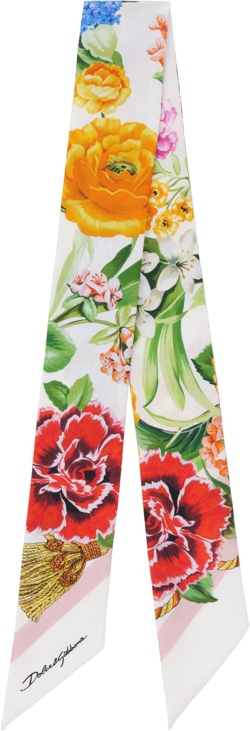 Šala Dolce & Gabbana Dolce&Gabbana Floral-Print Twill Head Scarf Večbarvna | FS215A GDCV8