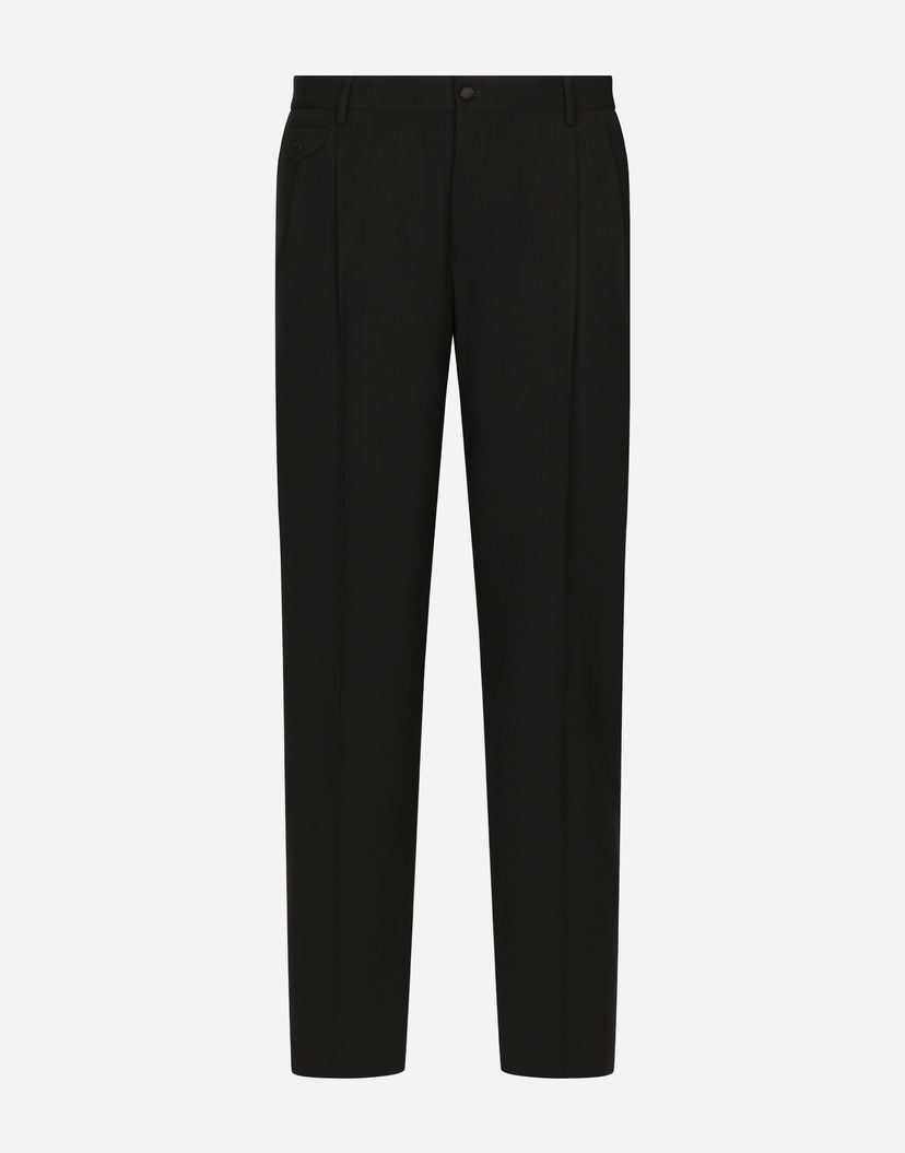 Hlače Dolce & Gabbana Classic Wool Pants Črna | GY6UETFU27JN0000