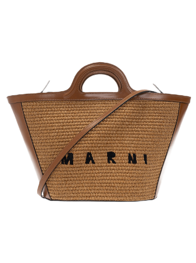 Tote bag Marni Medium Logo Woven Tote Bag Rjava | BMMP0068Q0 P3860 00M50