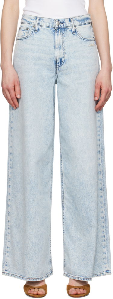 Kavbojke rag & bone Rag & Bone Featherweight Sofie Wide-Leg Jeans Modra | WDD25S2952FWBE, 0