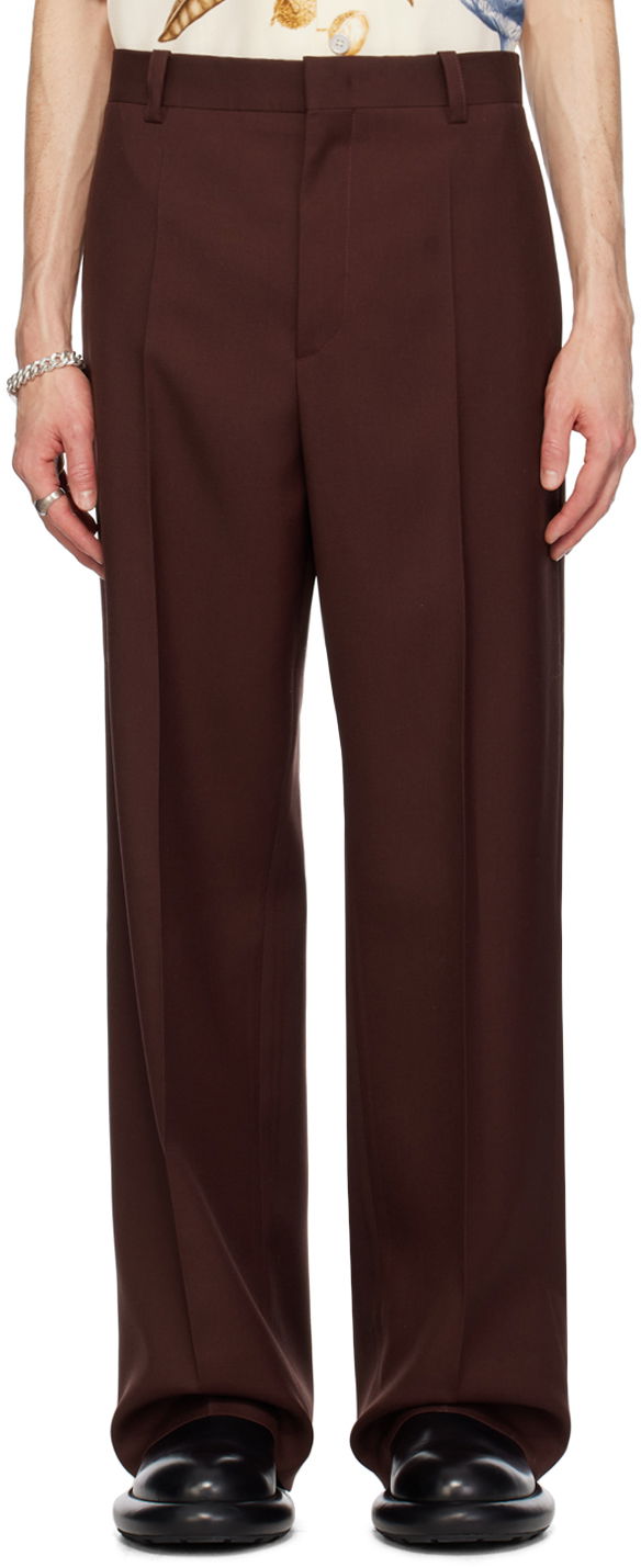 Hlače Jil Sander Creased Trousers Rjava | J22KA0167_J41136