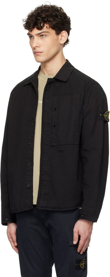 Srajce Stone Island Stone Island Supima Cotton Twill Stretch-TC Overshirt Črna | K1S15 1200033 S0010, 3