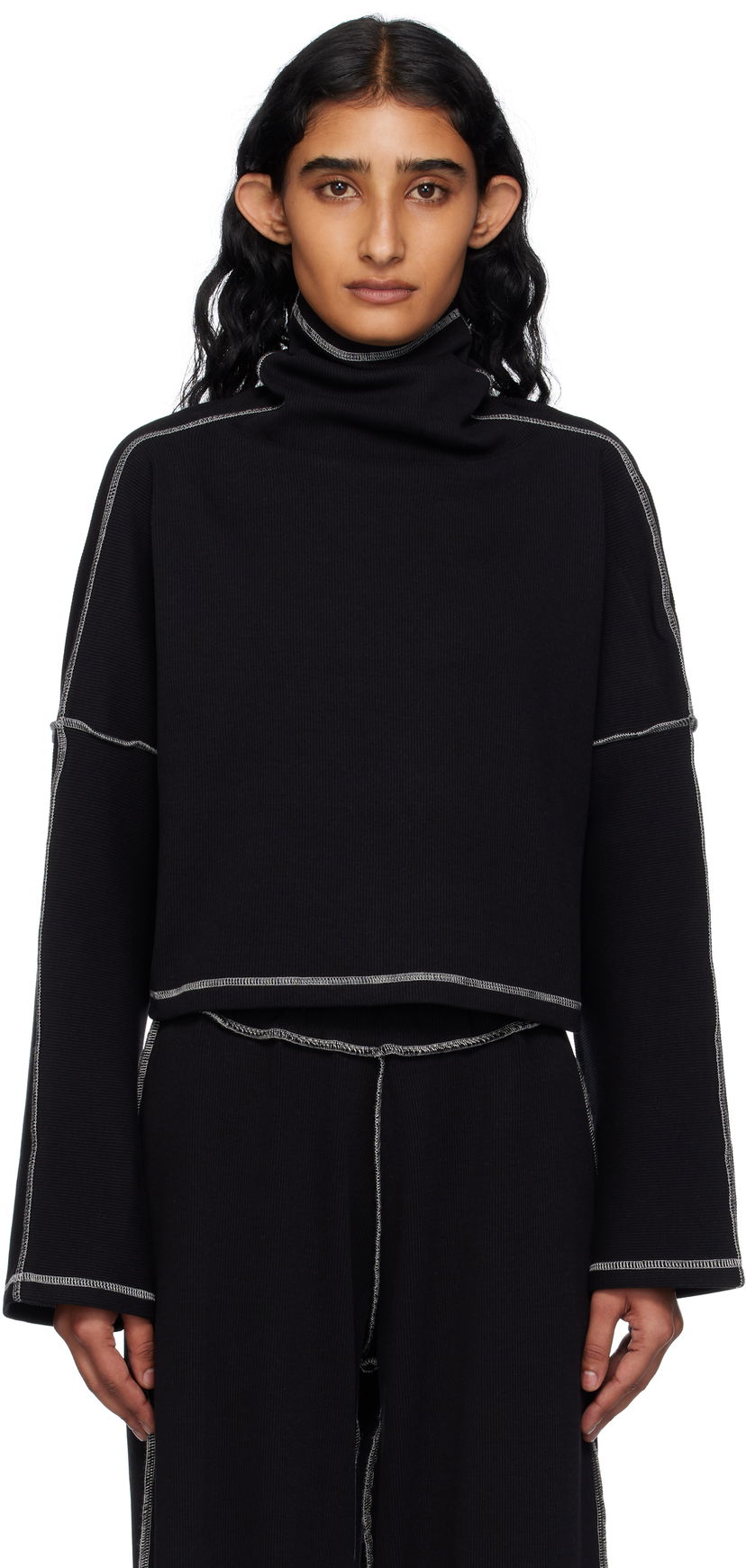 Pleteni pulover Baserange Baserange Camer Turtleneck Top Črna | PUCT-CR-AU25