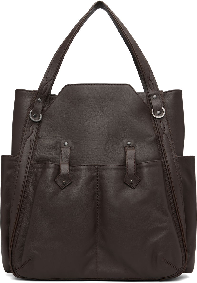 Tote bag KIKO KOSTADINOV Kiko Kostadinov Inex Leather Tote Rjava | KKAW25BG04-148