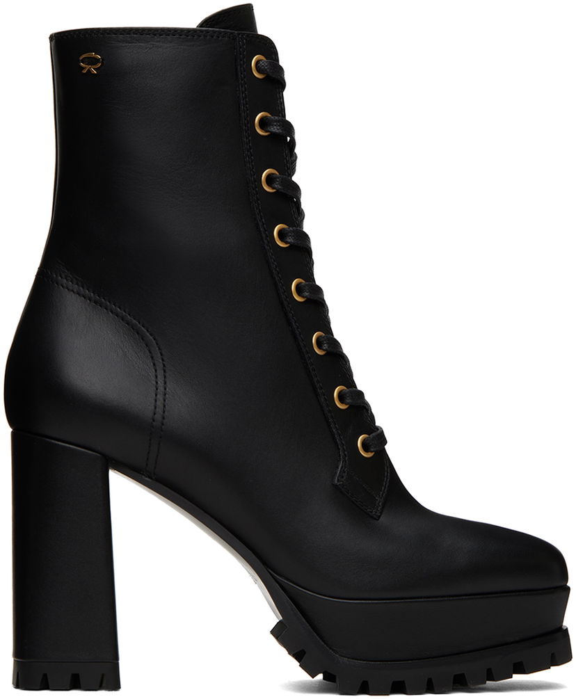 Superge in čevlji Gianvito Rossi Platform Lace-Up Boots Črna | G73077.70RIC.VGI