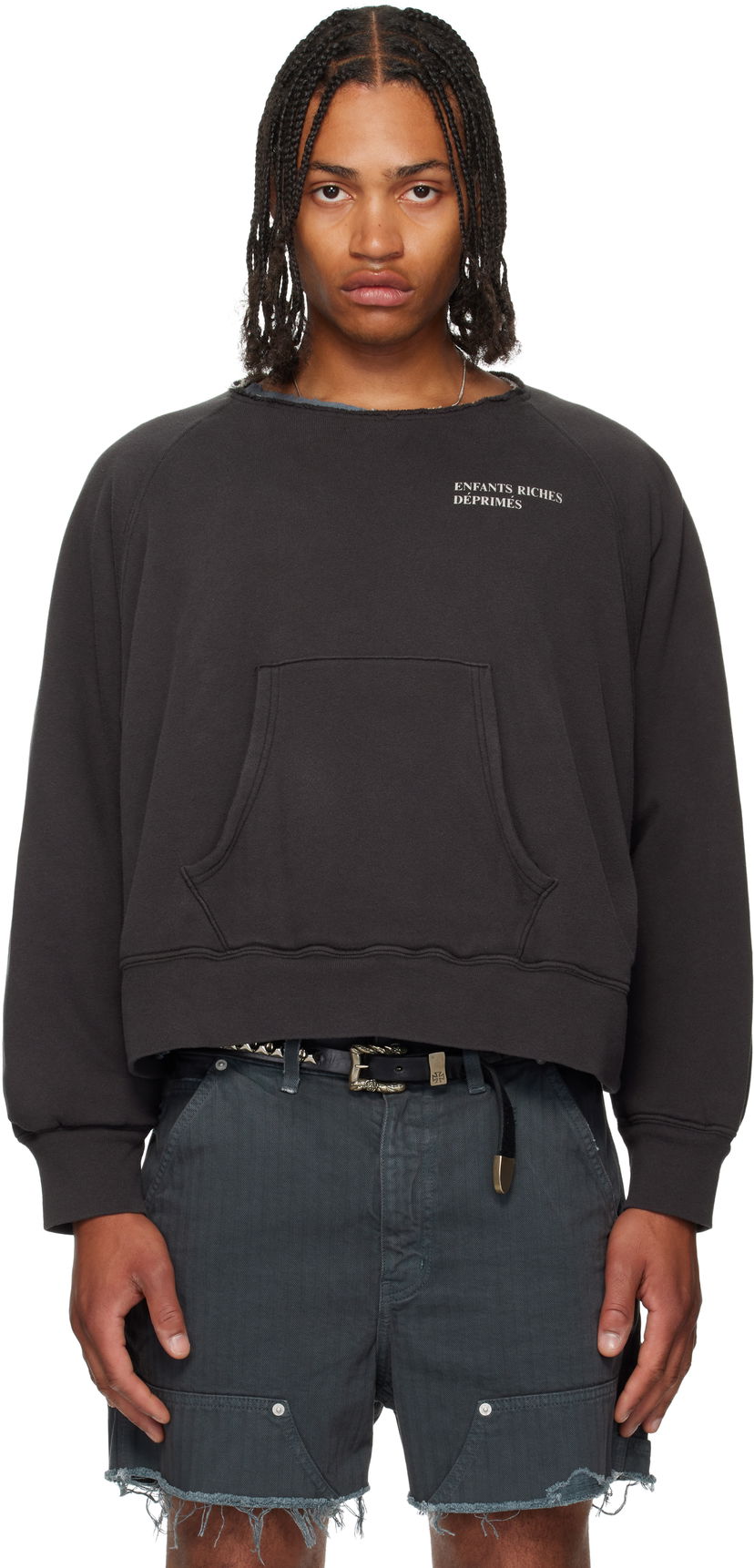 Pulover Enfants Riches Déprimés Enfants Riches Déprimés Raglan Logo Sweatshirt Črna | 020-477