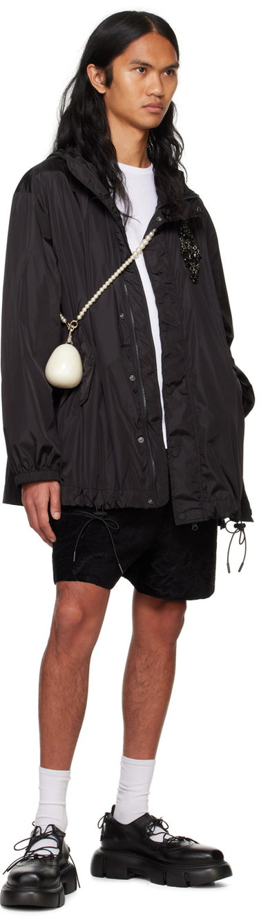 Vetrovka Simone Rocha Simone Rocha Embellished Button Placket Parka Črna | 6105B 1067, 3