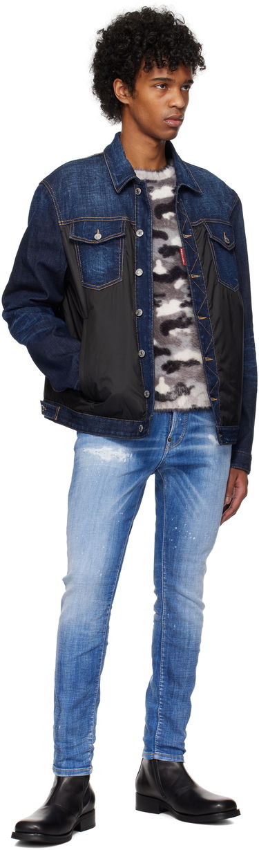 Jakna DSQUARED2 Dsquared2 Denim Puffer Jacket Modra | S74AM1576_S30664, 3