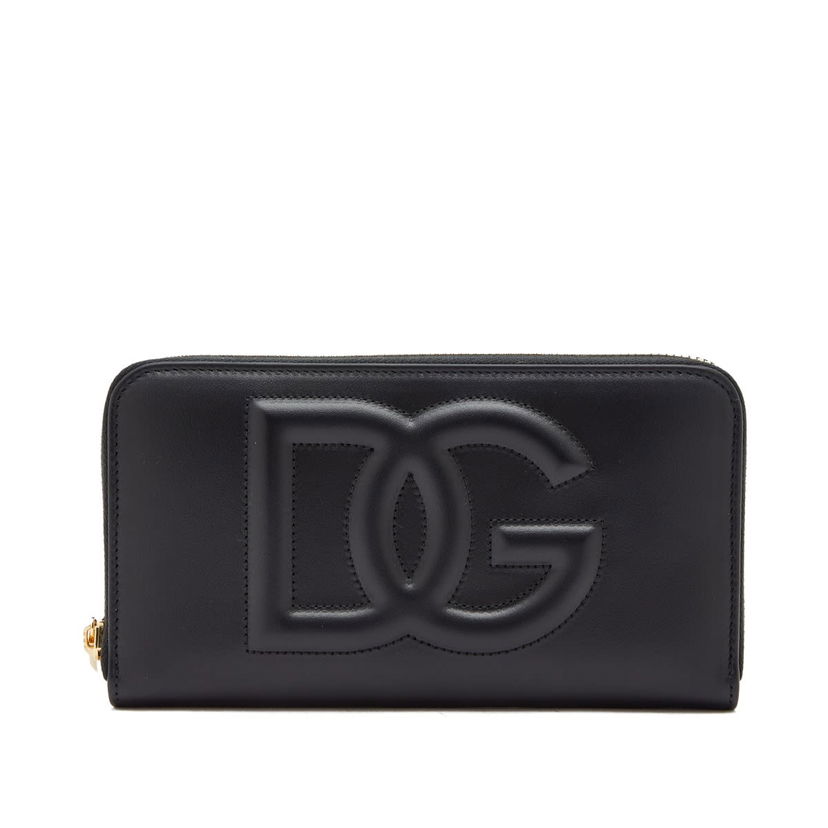 Denarnica Dolce & Gabbana Logo Leather Large Wallet Nero Črna | BI0473AG081-80999