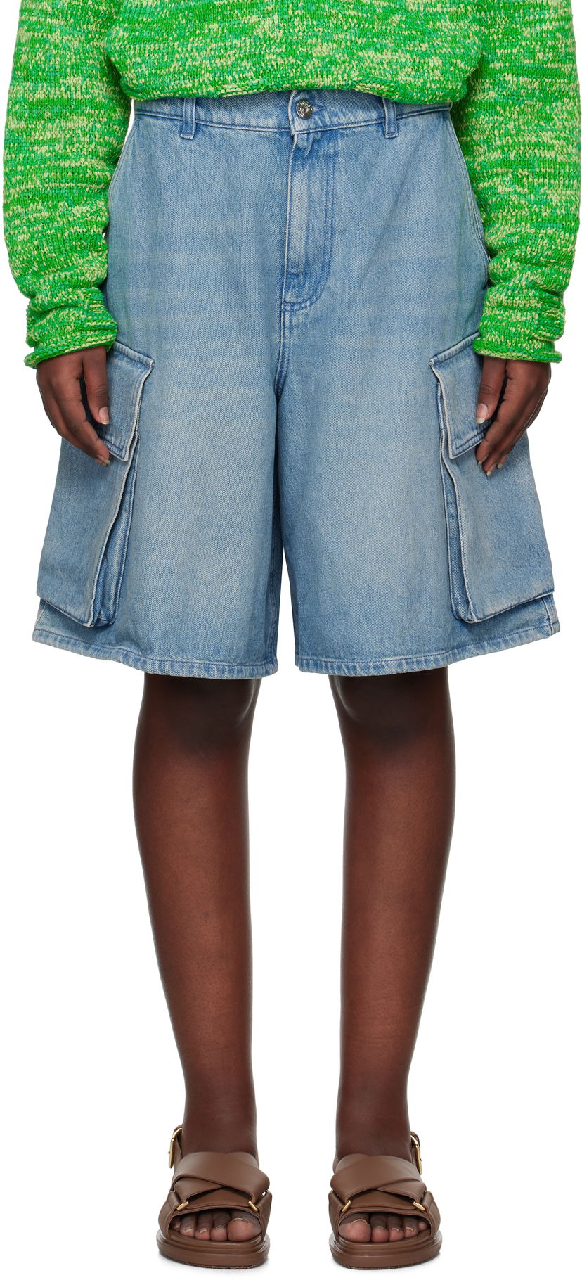 Kratke hlače JW Anderson JW Anderson Cargo Denim Shorts Modra | DT0108-PG1735