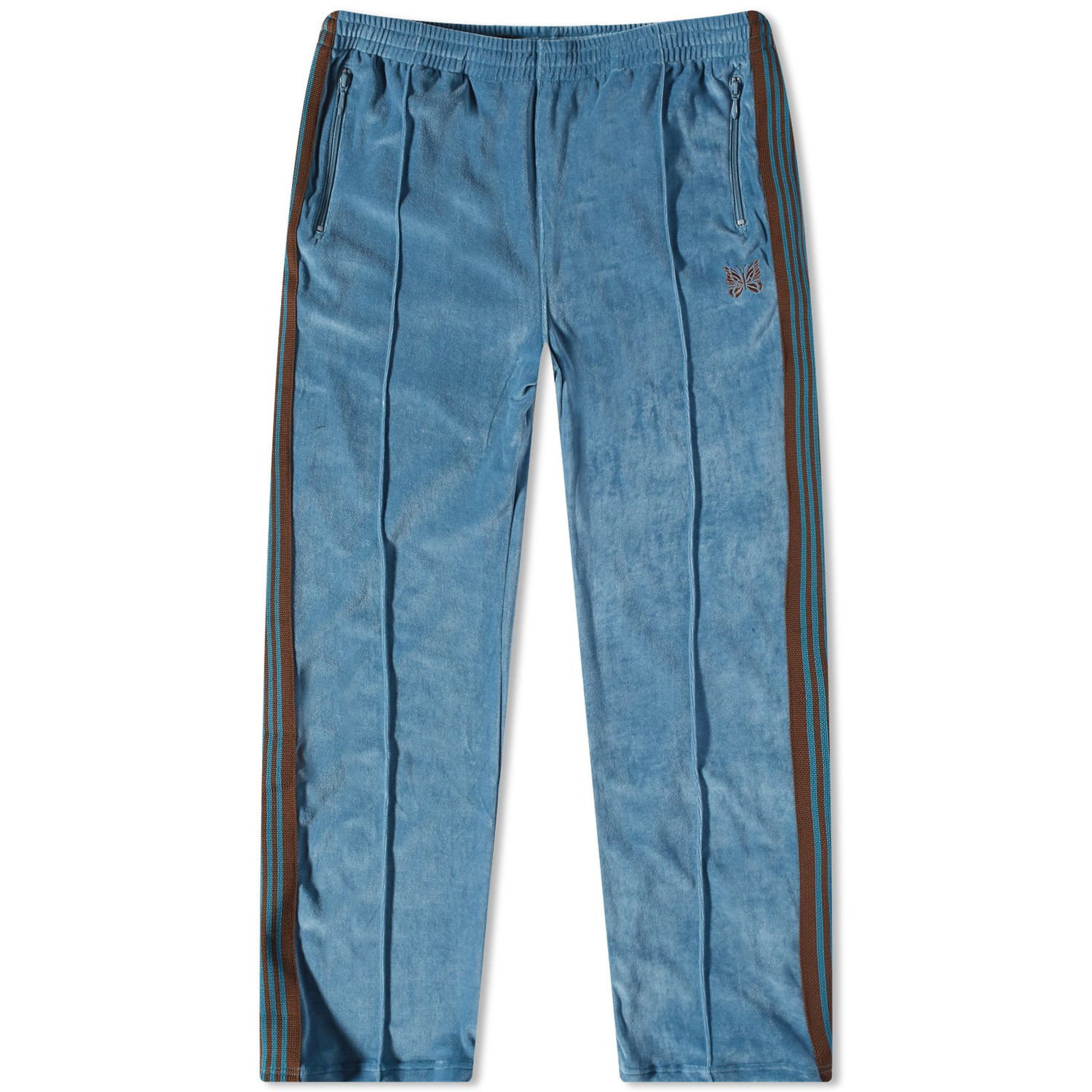 Trenirka Needles Velour Narrow Track Pants Modra | MR293-B, 0