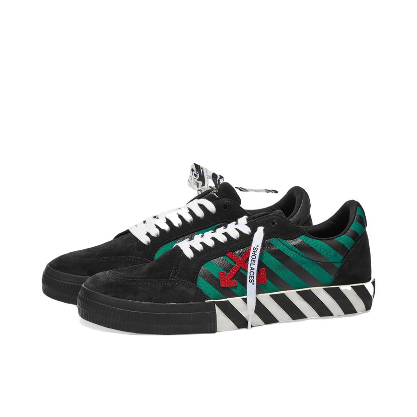 Superge in čevlji Off-White Low Vulcanized Diag.Sneaker Black/Red Črna | OMIA085F21LEA0041025