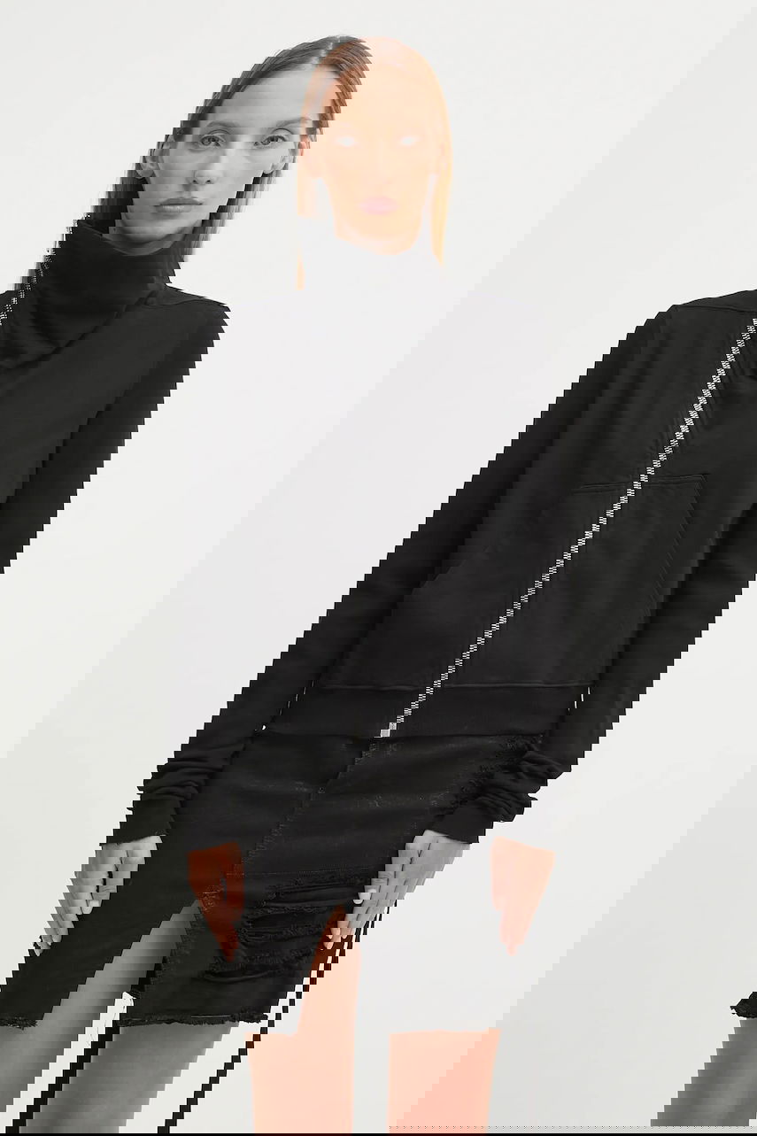 Pulover Rick Owens Rick Owens DRKSHDW Mountain Zip-Up Hoodie Črna | DS02E7239.RIG, 0