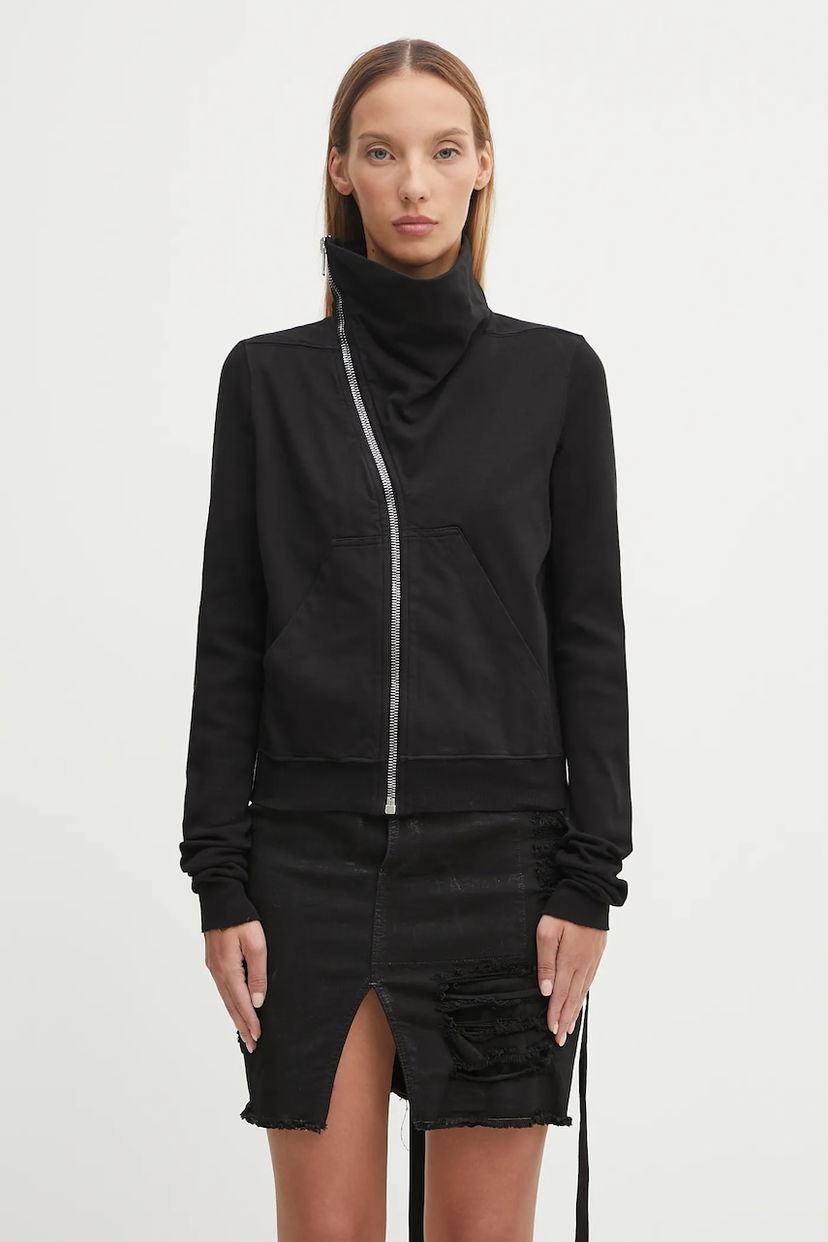 Pulover Rick Owens Rick Owens DRKSHDW Mountain Zip-Up Hoodie Črna | DS02E7239.RIG