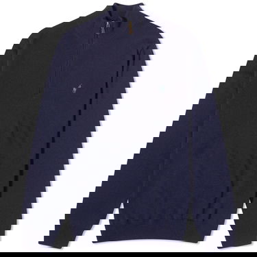 Pulover Polo by Ralph Lauren Polo Ralph Lauren  Lambswool Half Zip Knit Hunter Mornarica | 710876756001, 0