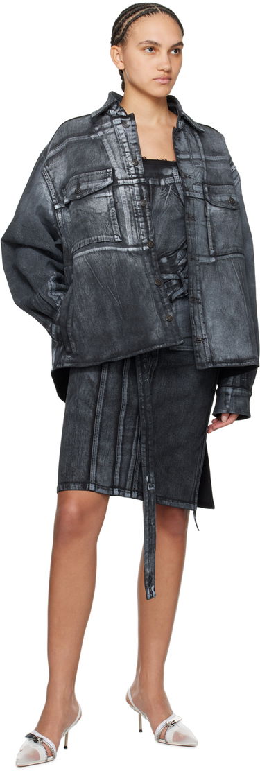 Jakna Ottolinger Ottolinger Printed Denim Jacket Siva | 1700412, 3