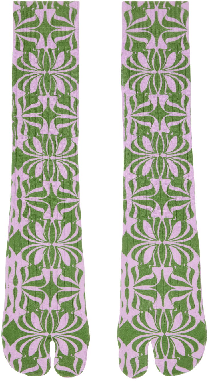Nogavice Dries Van Noten Dries Van Noten Printed Tabi Socks Večbarvna | 241-011901-045