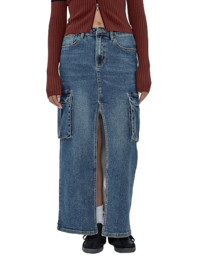 Krila GUESS Originals Denim Long Skirt Mornarica | W4RG48D4ON0