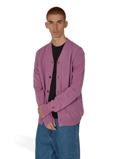 Pleteni pulover Comme des Garçons V Neck Cardigan Roza | P1N092  4
