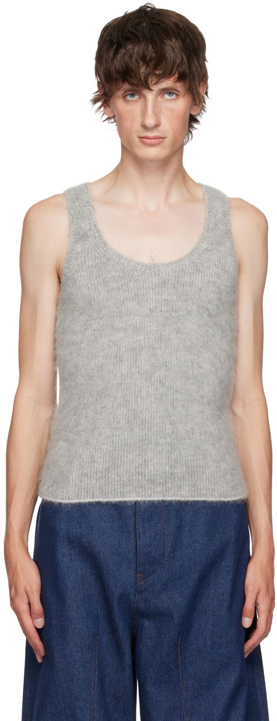 Majica brez rokavov Jacquemus Gray La Casa 'Le débardeur Pitatto' Tank Top Siva | 24H246KN502-2317