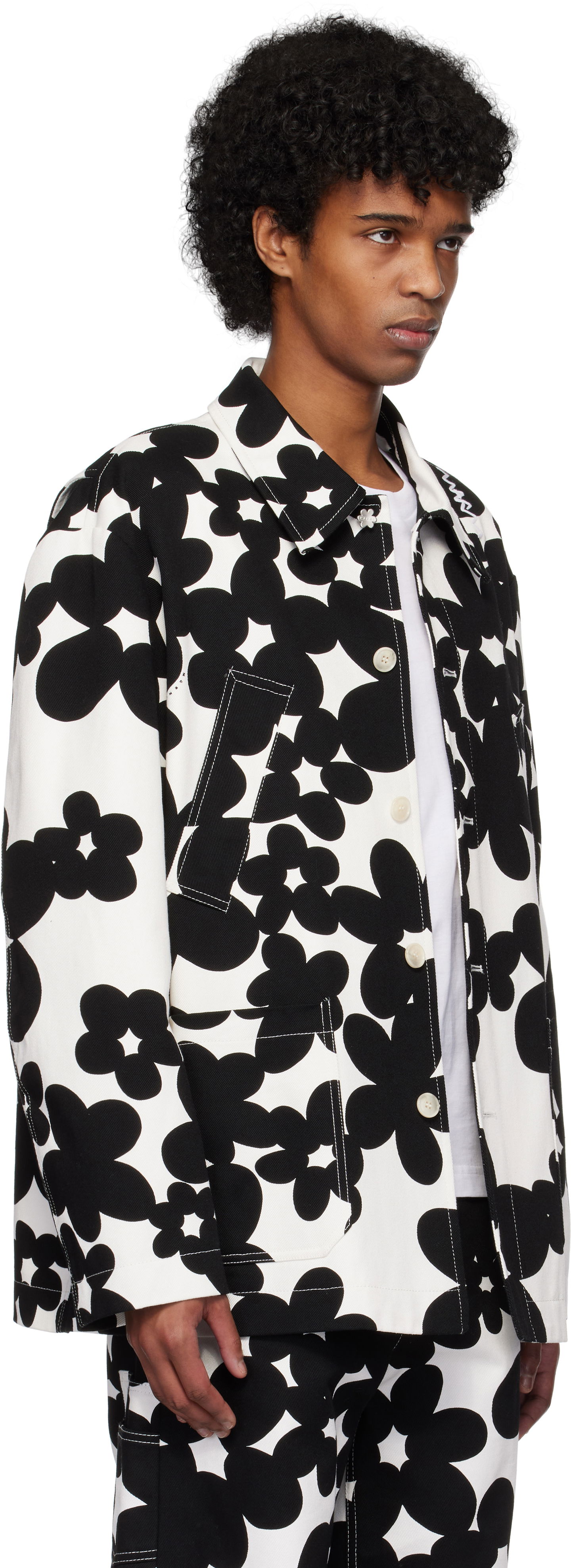 Jakna Marni Marni Dillies Print Jacket Bela | GUMU0131SU UTC462, 1