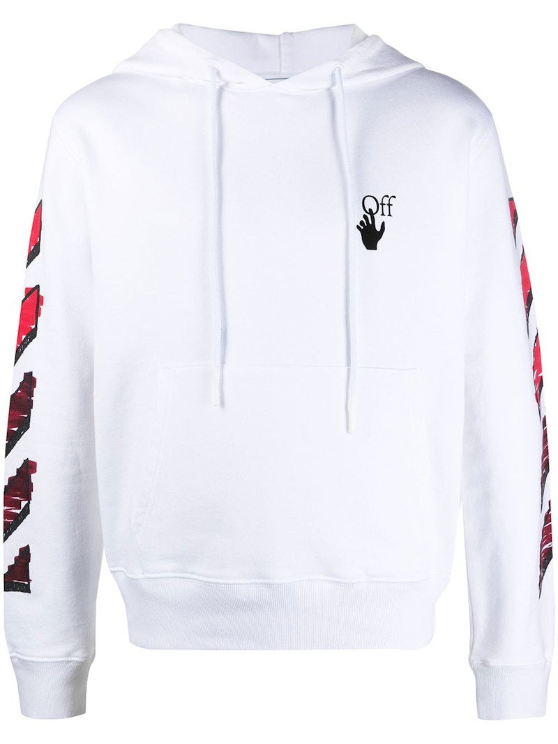 Pulover Off-White Marker Hoodie Bela | OMBB034R21FLE0030125
