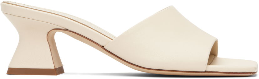 Modni dodatki Aeyde Aeyde Ale Leather Mules Bela | A11-HS-ARCS45TB142-SS25-100-007