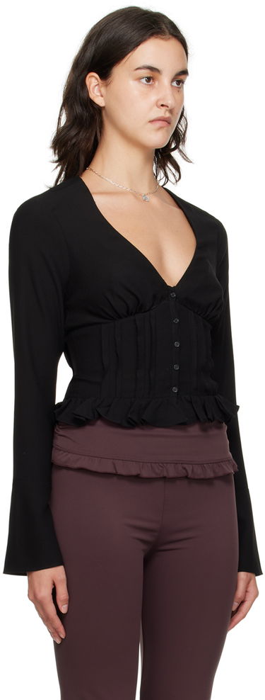 Srajce GUIZIO Guizio Cheri Ruffle Blouse Črna | F23108W016, 1