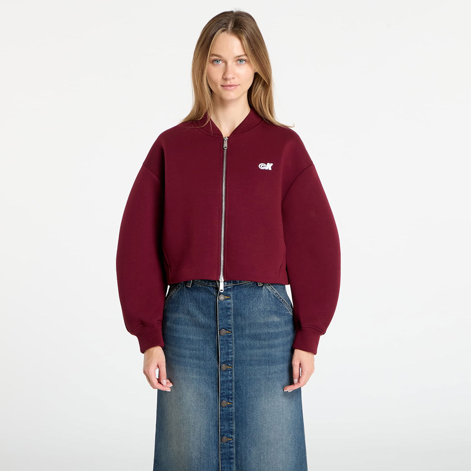 Bomber jakna CALVIN KLEIN Calvin Klein Jeans Oversized Bomber Jacket Bordo | LV047C524G VLP, 0