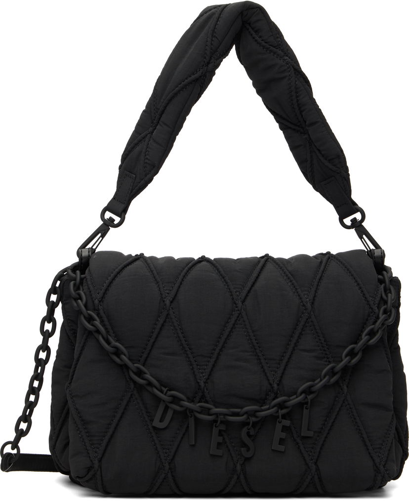 Torba za čez ramo Diesel Charm-D M Quilted Shoulder Bag Črna | X10265 P8048