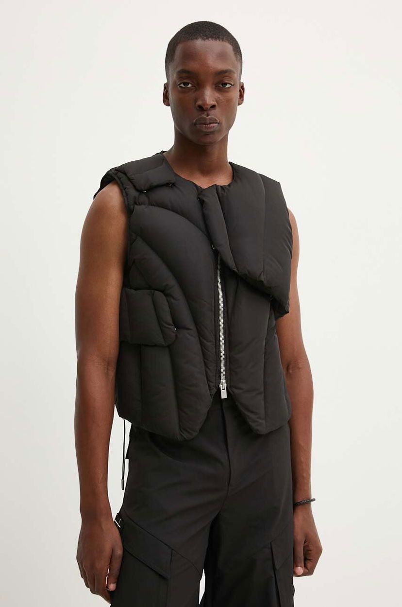 Telovnik HELIOT EMIL Asymmetrical Padded Vest Črna | HE.M.03.003.P11.BLK01
