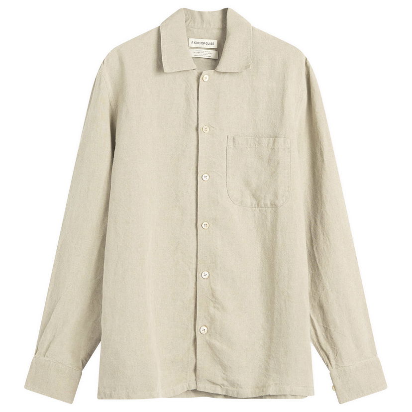 Srajce A Kind of Guise A Kind of Guise Atrato Linen Shirt, Size Large Bež | 119-13600-101