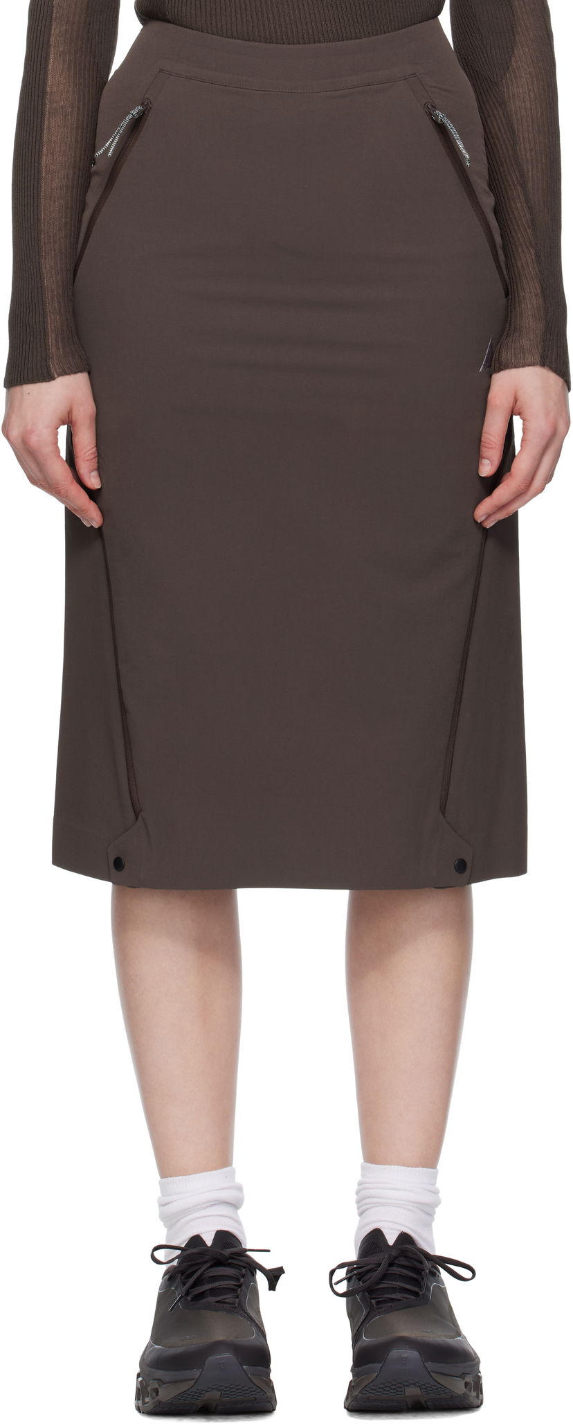 Krila ROA ROA Y Zip Sport Skirt Rjava | RBWW019FA10