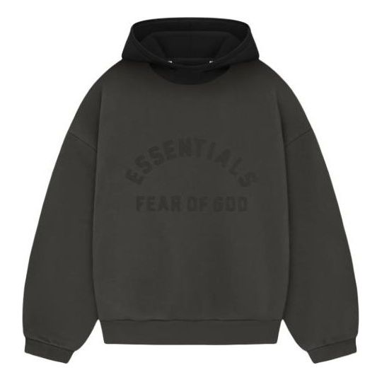 Pulover Fear of God Essentials Nylon Fleece Hoodie Črna | 202SP244310F