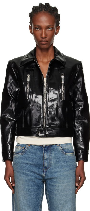 Jakna Coperni Coperni Cactus Faux-Leather Jacket Črna | COPBL34F6054, 0