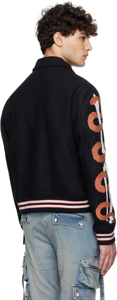Bomber jakna AMIRI Snake Bones Embroidered Bomber Jacket Črna | AMOUVY1015, 2