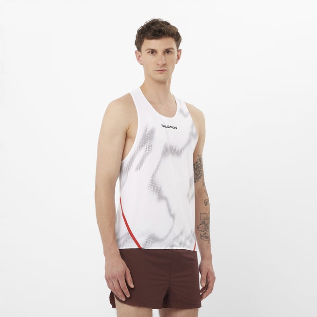 Majica brez rokavov Salomon S/LAB Speed Singlet Bela | LC2693900
