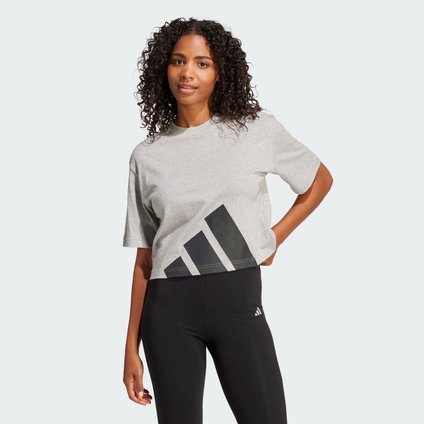 Krop-top adidas Performance Logo Cropped T-Shirt Siva | JG8738