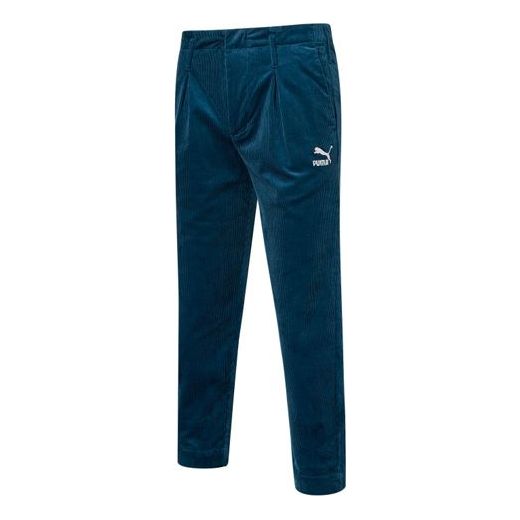 Hlače Puma Corduroy Woven Pants Modra | 534967-65