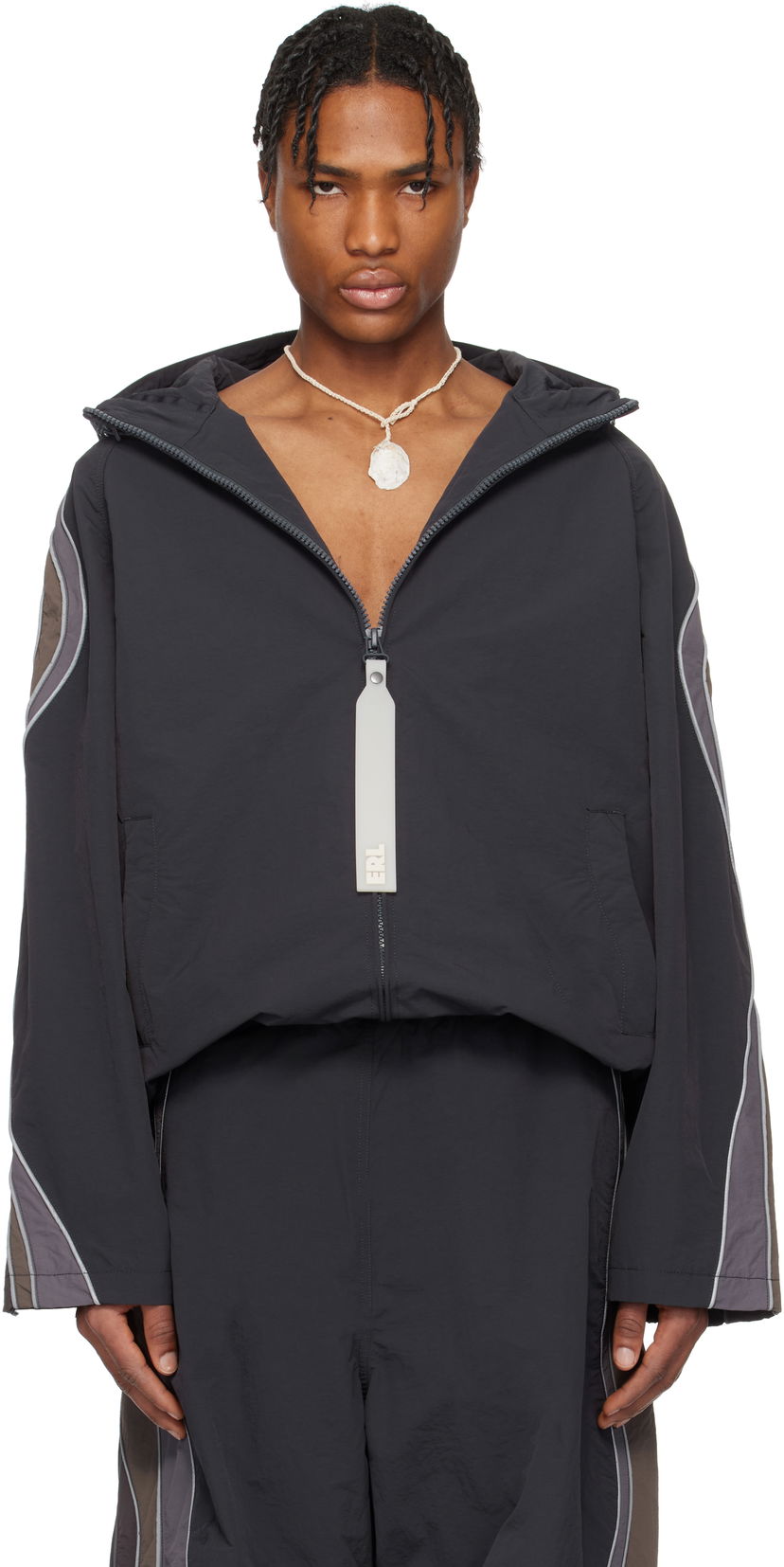 Vetrovka ERL ERL UFO Windbreaker Jacket Črna | ERL10J015