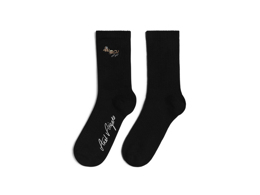 Nogavice AXEL ARIGATO Wes Embroidered Socks Črna | X2245002