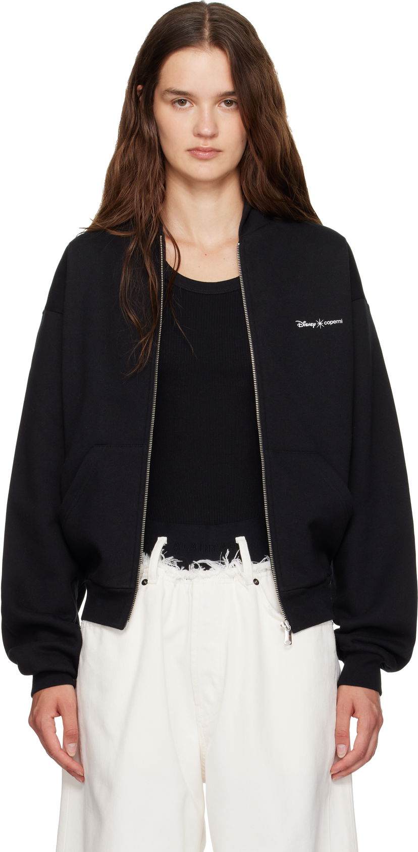 Pulover Coperni Coperni Disney Maleficent Zip Up Hoodie Črna | DJS162F5035