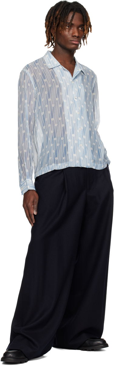 Srajce Bode Bode Meridian Print Shirt Modra | MRS25SH034, 3