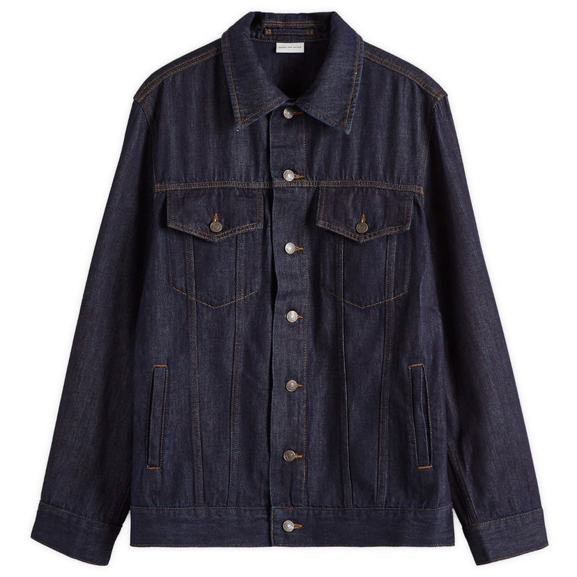 Jakna Dries Van Noten Dries Van Noten Vipin Denim Jacket, Size Large Modra | 251-020503-1552-507