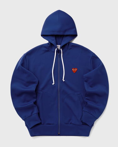 Pulover Comme des Garçons Knit Zip-up Hoodie with Red Heart Emblem Modra | AX-T172-051-2, 2