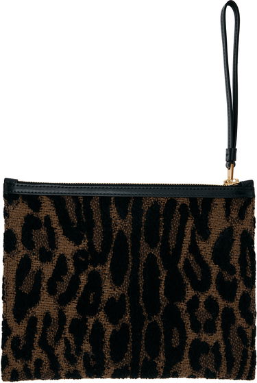 Denarnica Tom Ford TOM FORD Leopard Jacquard Wristlet Pouch Rjava | S0522-TSY057G, 1