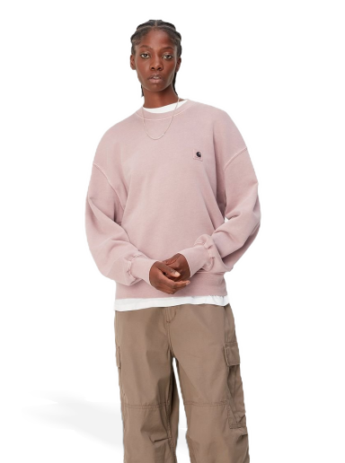 Pulover Carhartt WIP Nelson Sweatshirt "Glassy Pink garment dyed" Roza | I029537_1NJ_GD